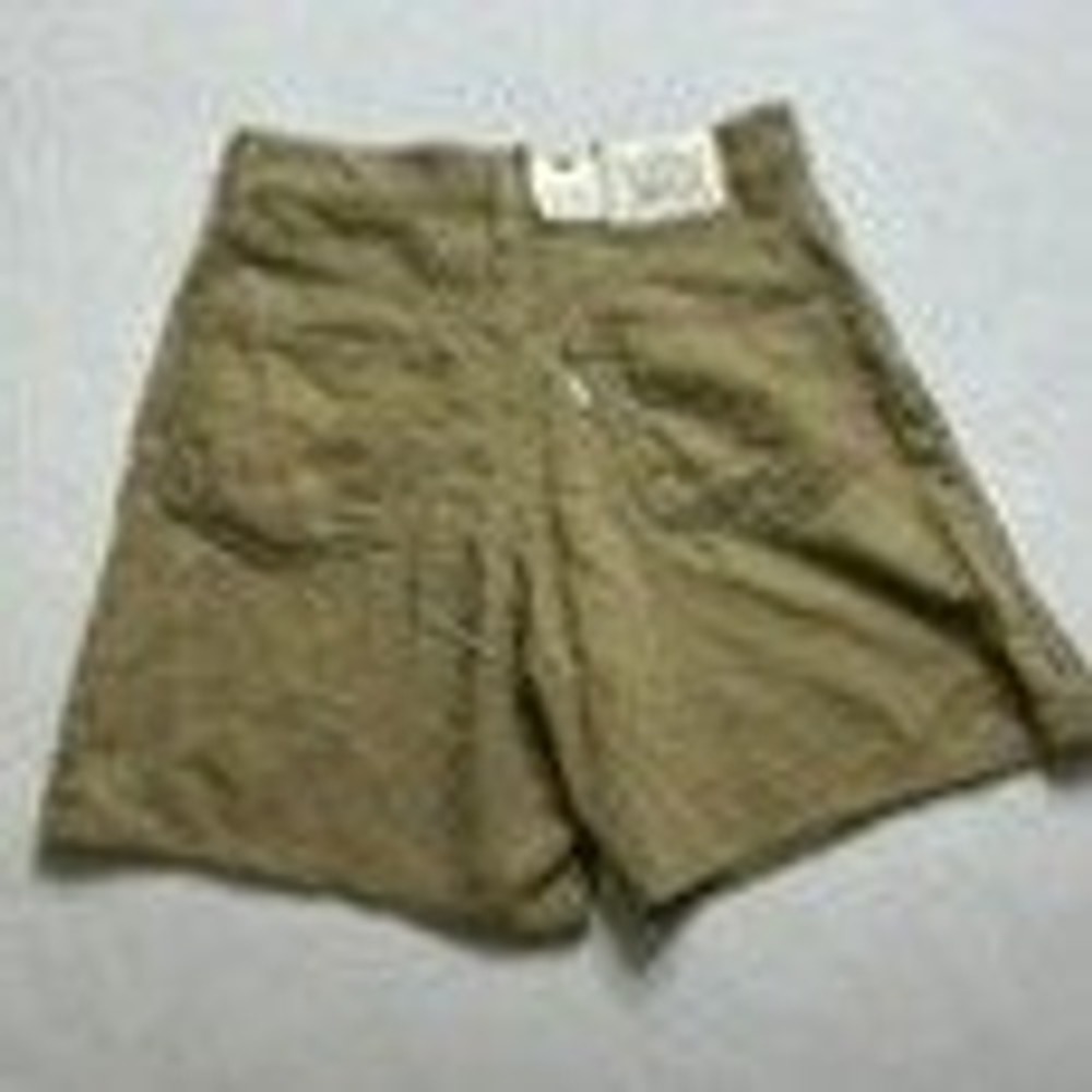 Levi's Womens Shorts 25 Green NWT High Rise Baggy Lightweight Linen Utility Boho - Picture 7 of 13